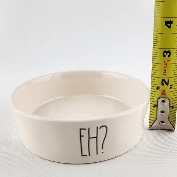 Rae Dunn 4" Cute White Dog Cat  Bowls Pet Dish by Magenta Large Letters EH? - Picture 6 of 6